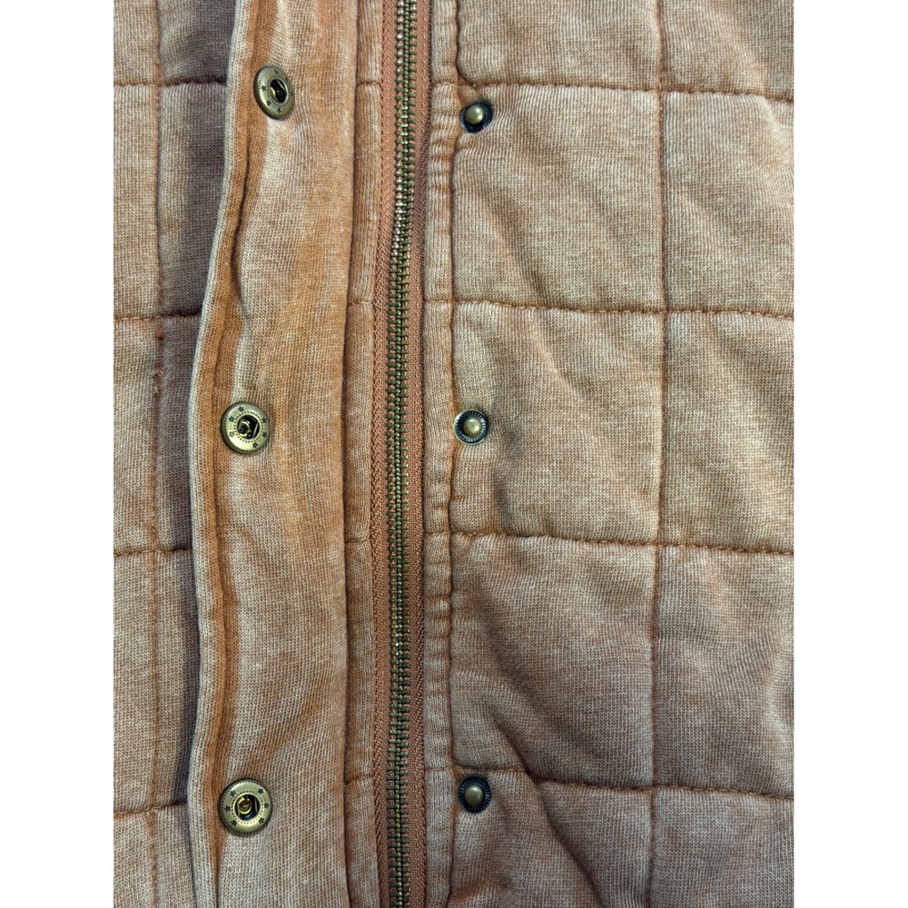 Saltwater Luxe Rust Salmon Quilted Cotton Bomber Jacket S3824-CAML Small - Picture 10 of 10